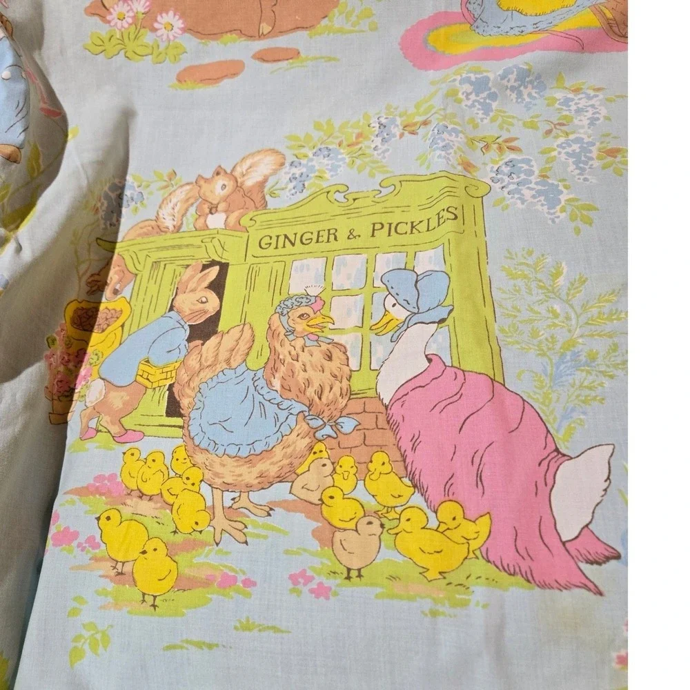 Frederick Warne Beatrix Potter Peter Rabbit Fitted Sheet & Pillowcase‎ Set Good